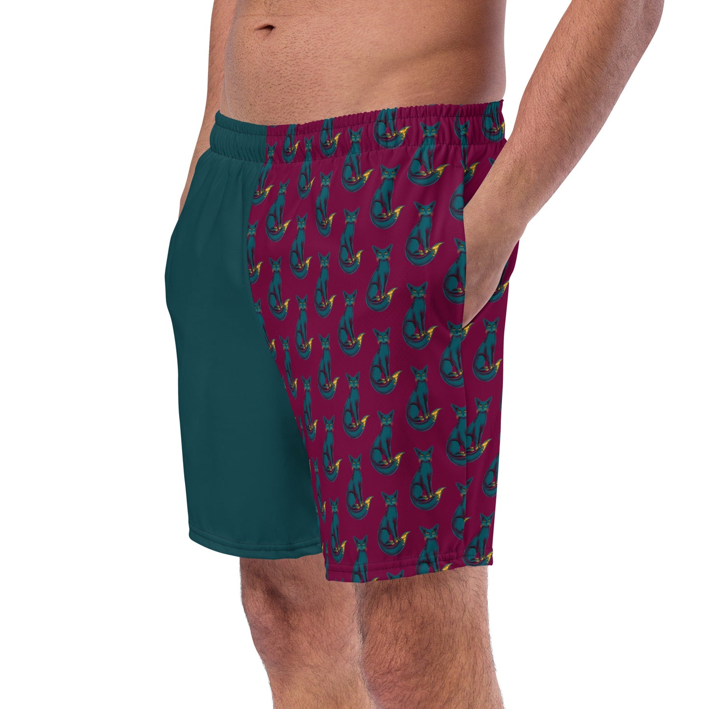 All-Over Print Recycled Swim Trunks